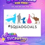 Free Elsa Anna Olaf Sven Free Silhouettes Frozen Free SVG - Instant Download
