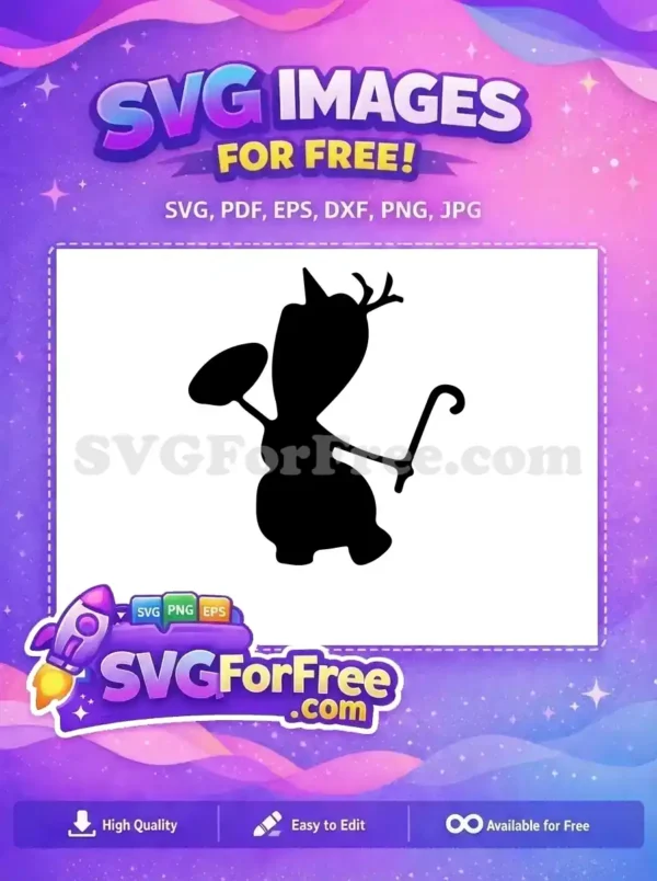 Free Silhouette Olaf Free Carrot Nose Frozen Free SVG
