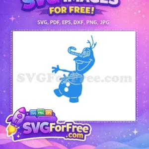 Free Blue Olaf Smiling Free Carrot Nose Frozen Free SVG
