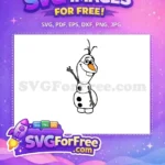 Free Waving Olaf Free Orange Nose Frozen Free SVG - Instant Download