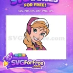 Free Smiling Anna Free Purple Outfit Frozen Disney Free SVG 2 - Instant Download