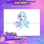 Free Elsa Half Ice Free Castle Silhouette Frozen Free SVG - Instant Download