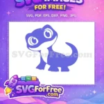 Free Purple Smiling Salamander Free Cartoon Frozen Free SVG - Instant Download