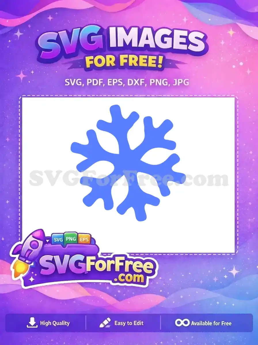 Free Light Blue Snowflake Free Simple Design Frozen Free SVG