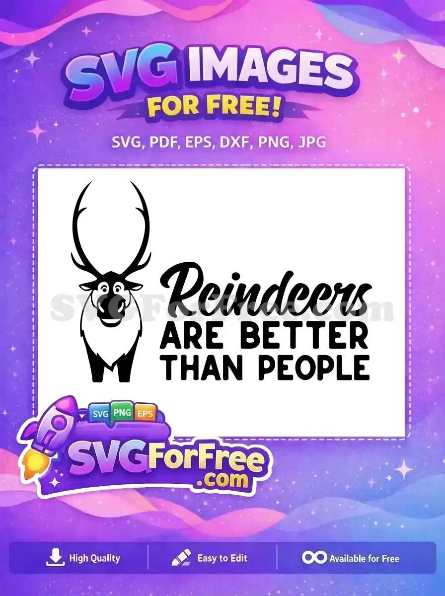 Free Smiling Reindeer Free Antlers Frozen Reindeer Free SVG