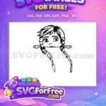 Free Anna Smiling Free Elsa Snow FROZEN Free SVG - Instant Download
