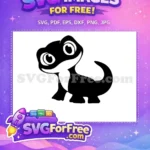 Free Black Gecko Big Eyes Frozen Free Cute Lizard Free SVG - Instant Download