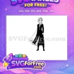 Free Elsa Princess Free Smiling Expression Frozen Free SVG - Instant Download