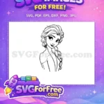 Free Anna Smiling Free Elsa Design Frozen Free SVG - Instant Download