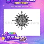 Free Intricate Snowflake Free Detailed Ice FROZEN Free SVG - Instant Download