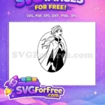 Free Elsa Smiling Free Snowflake Detail Frozen Free SVG 2 - Instant Download