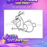 Free Smiling Olaf Free Lying Down Frozen Free SVG - Instant Download