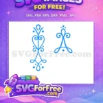 Free Swirl Accent Free Blue Ornaments Frozen Free SVG - Instant Download