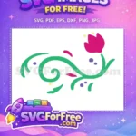 Free Floral Swirls Free Purple Dots Frozen Free SVG 1 - Instant Download