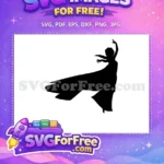 Free Queen Elsa Silhouette Free Dancing Pose Frozen Free SVG - Instant Download