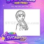 Free Elsa Smiling Free Snowflake Design Frozen Free SVG 2 - Instant Download