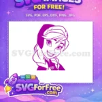 Free Smiling Anna Free Braided Hair Frozen Free SVG 3 - Instant Download