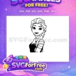 Free Anna Smiling Free Elsa Snow Frozen Free SVG 1 - Instant Download