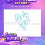 Free Elsa Snowflake Magic Free Frozen Character Movie Free SVG - Instant Download