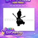 Free Silhouette Olaf Free Smiling Face Frozen Free SVG - Instant Download