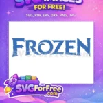 Free Blue Painted Free Frozen Movie Title Free SVG - Instant Download