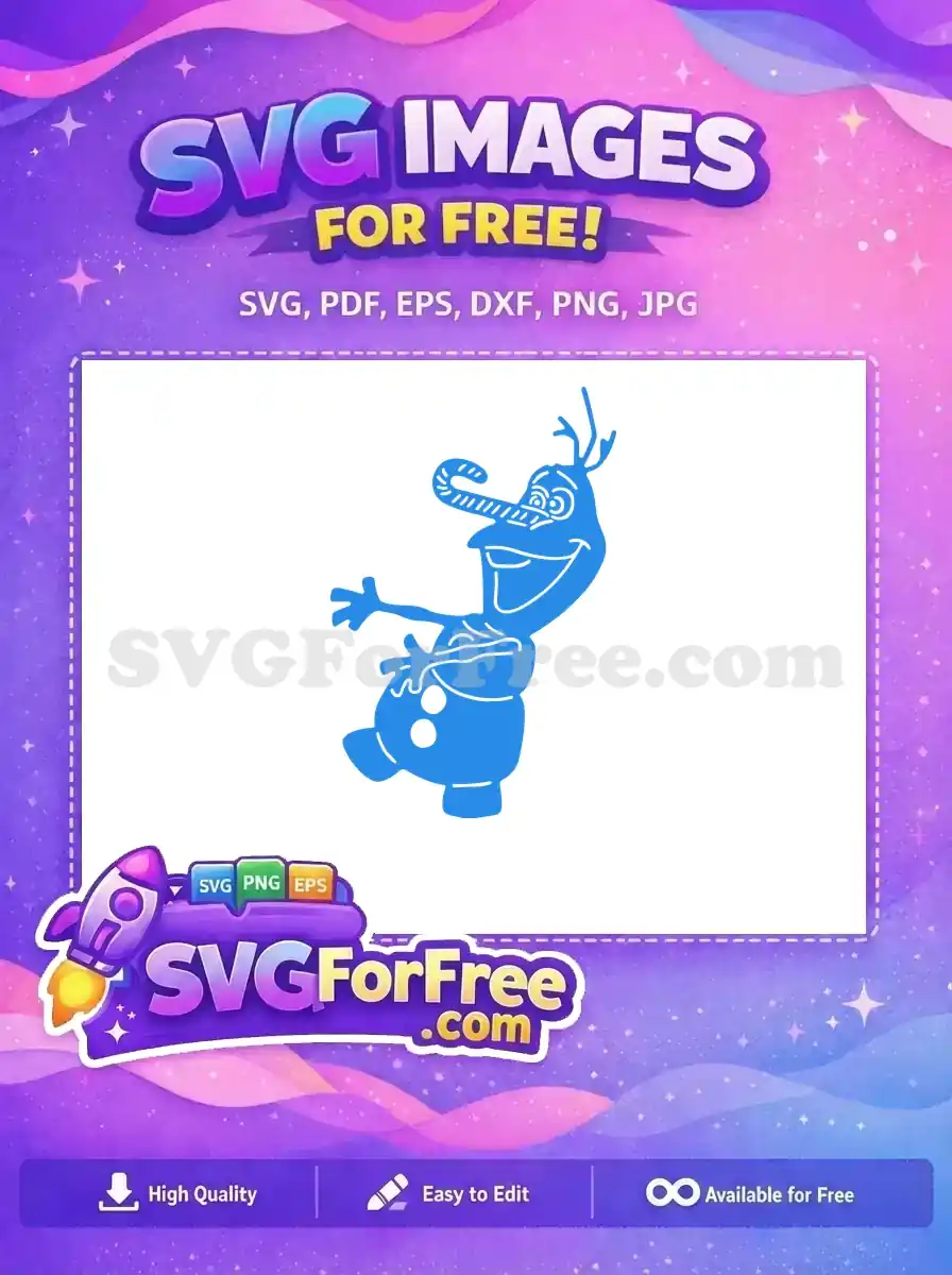 Free Waving Carrot Nose Free Smiling Olaf Frozen Free SVG