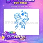 Free Elsa Smiling Free Snowflake Detail Frozen Free SVG 6 - Instant Download