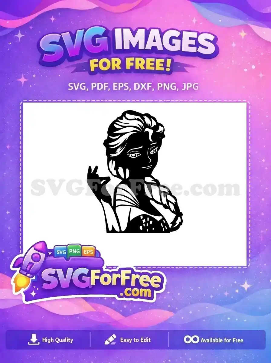 Free Braided Hair Free Peace Sign Frozen Free SVG