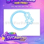 Free Snowflake Circle Free Light Blue Frozen Movie Free SVG - Instant Download