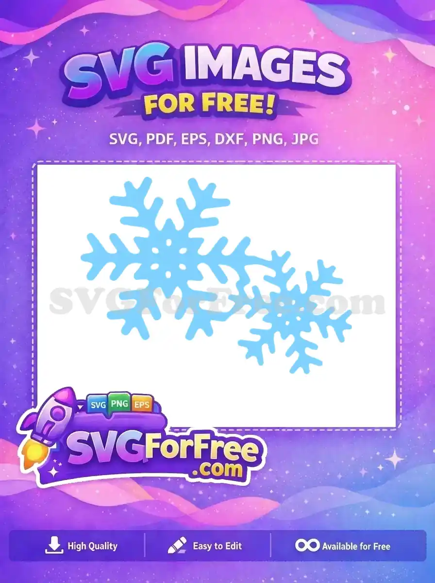 Free Light Blue Snowflake Free Winter Decoration Frozen Free SVG 1