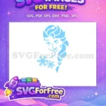 Free Smiling Elsa Free Snowflake FROZEN SVG Free SVG - Instant Download