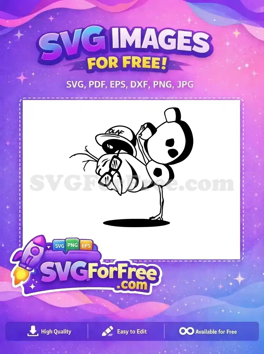 Free Olaf Hat Free Sunglasses Wearing Frozen Free SVG