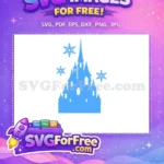 Free Blue Snowflake Free Castle Silhouette Frozen Free SVG 1 - Instant Download