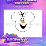 Free Cheerful Olaf Face Free Orange Nose Frozen Free SVG - Instant Download