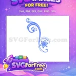 Free Swirl Accent Free Snowflake Design Frozen Free SVG - Instant Download