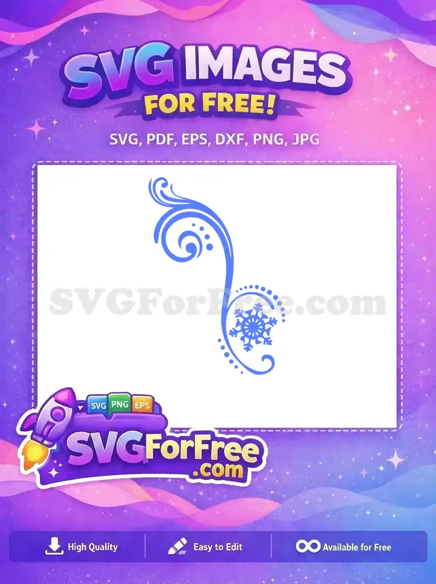 Free Swirl Accent Free Snowflake Design Frozen Free SVG