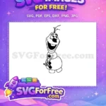 Free Cheerful Snowman Free Goofy Expression Frozen Free SVG - Instant Download