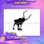 Free Sven Silhouette Free Reindeer Antlers Frozen Free SVG 3 - Instant Download