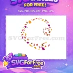 Free Colorful Autumn Leaves Free Swirl Design Fall Free SVG - Instant Download