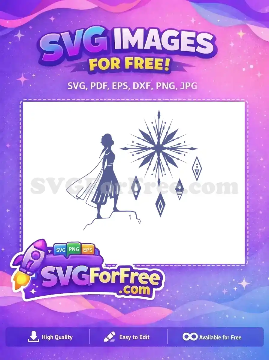 Free Elsa Stargazing Free Snowflake Pattern Frozen Free SVG