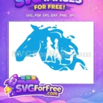 Free Elsa Anna Silhouette Free Water Horse Frozen Free SVG 2 - Instant Download