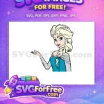 Free Smiling Elsa Free Blond Braid Frozen Free SVG - Instant Download