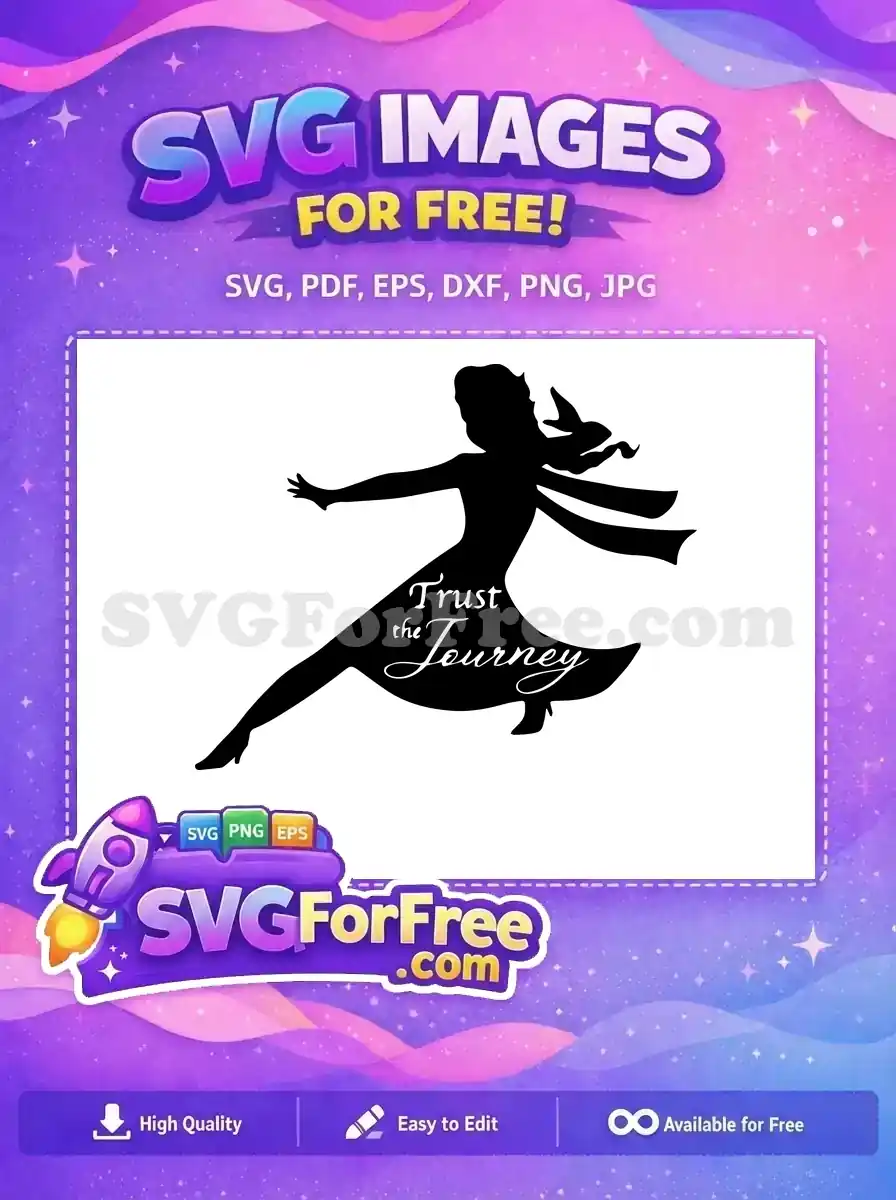 Free Elsa Silhouette Free Trust Journey Frozen Free SVG