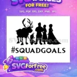 Free Silhouetted Reindeer Free Olaf Accent Frozen Movie Free SVG - Instant Download