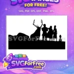 Free Silhouette Sven Free Anna Kristoff Frozen Free SVG - Instant Download