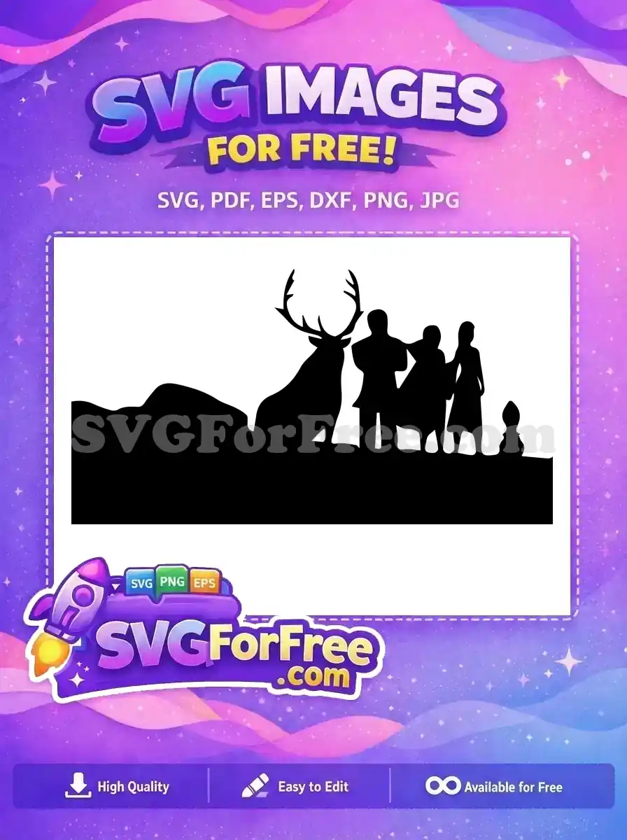 Free Silhouette Sven Free Anna Kristoff Frozen Free SVG