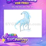 Free Water Nokk Galloping Free Mythical Horse Frozen Free SVG - Instant Download