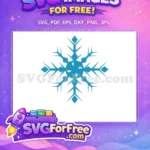 Free Turquoise Snowflake Free Geometric Pattern Frozen Free SVG - Instant Download