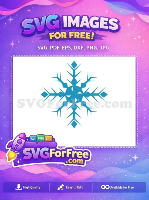 Free Turquoise Snowflake Free Geometric Pattern Frozen Free SVG