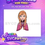 Free Braided Hair Free Anna Portrait Frozen Free SVG - Instant Download